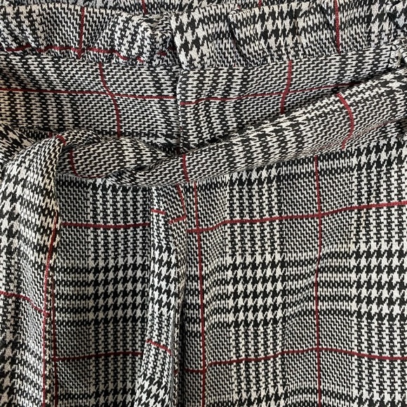 JustFab Plaid High Waisted Pants Trousers size Medium - Picture 8 of 10